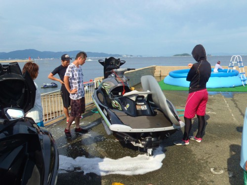 いっぱい遊んだあとは、『塩害対策』