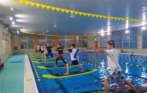 【アクアマリーナ】SUPヨガ教室で利用されています